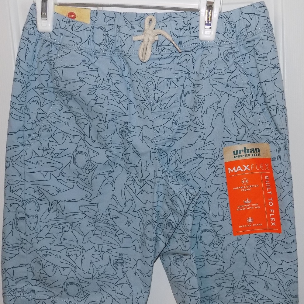 URBAN PIPELINE Flat Front SHORTS BLUE - BOYS 10/12